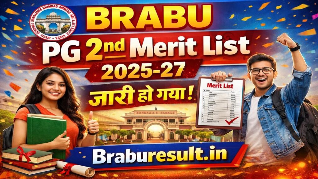 BRABU PG 2nd Merit List 2025-27