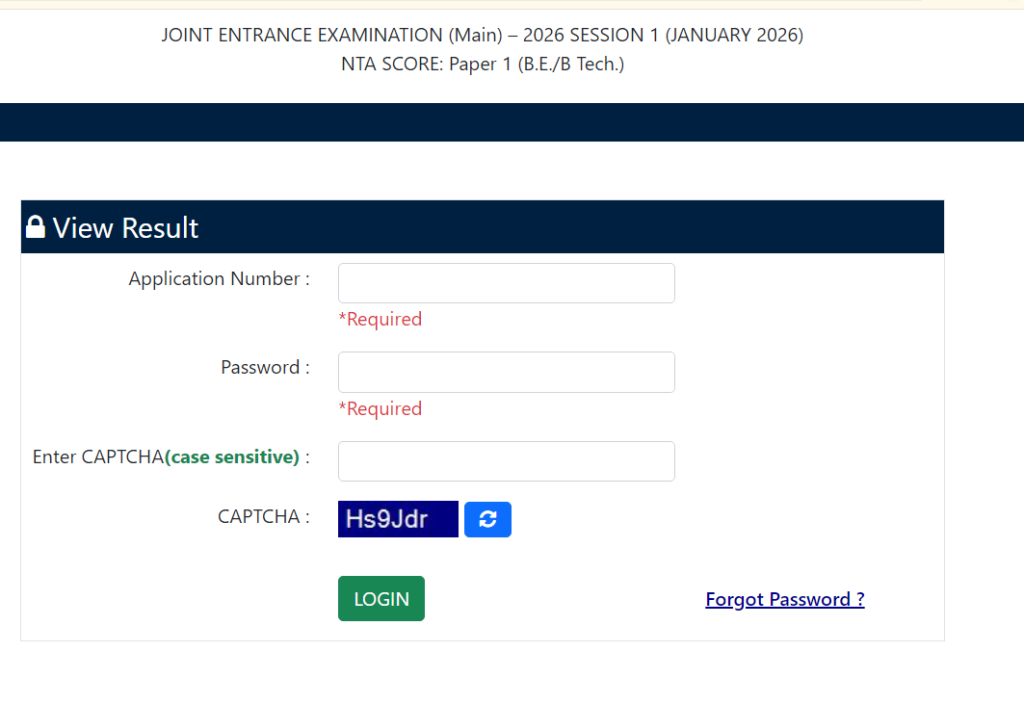 JEE Main Result 2026 OUT For Session-1