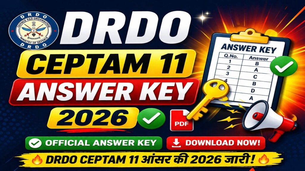 DRDO CEPTAM 11 Answer Key 2026