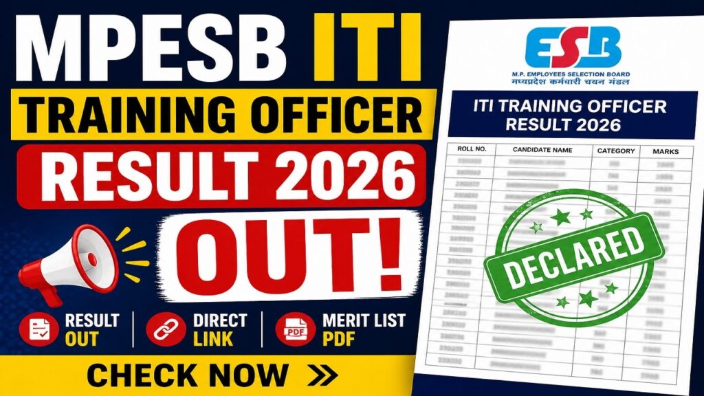 MP ITI TO Result 2026