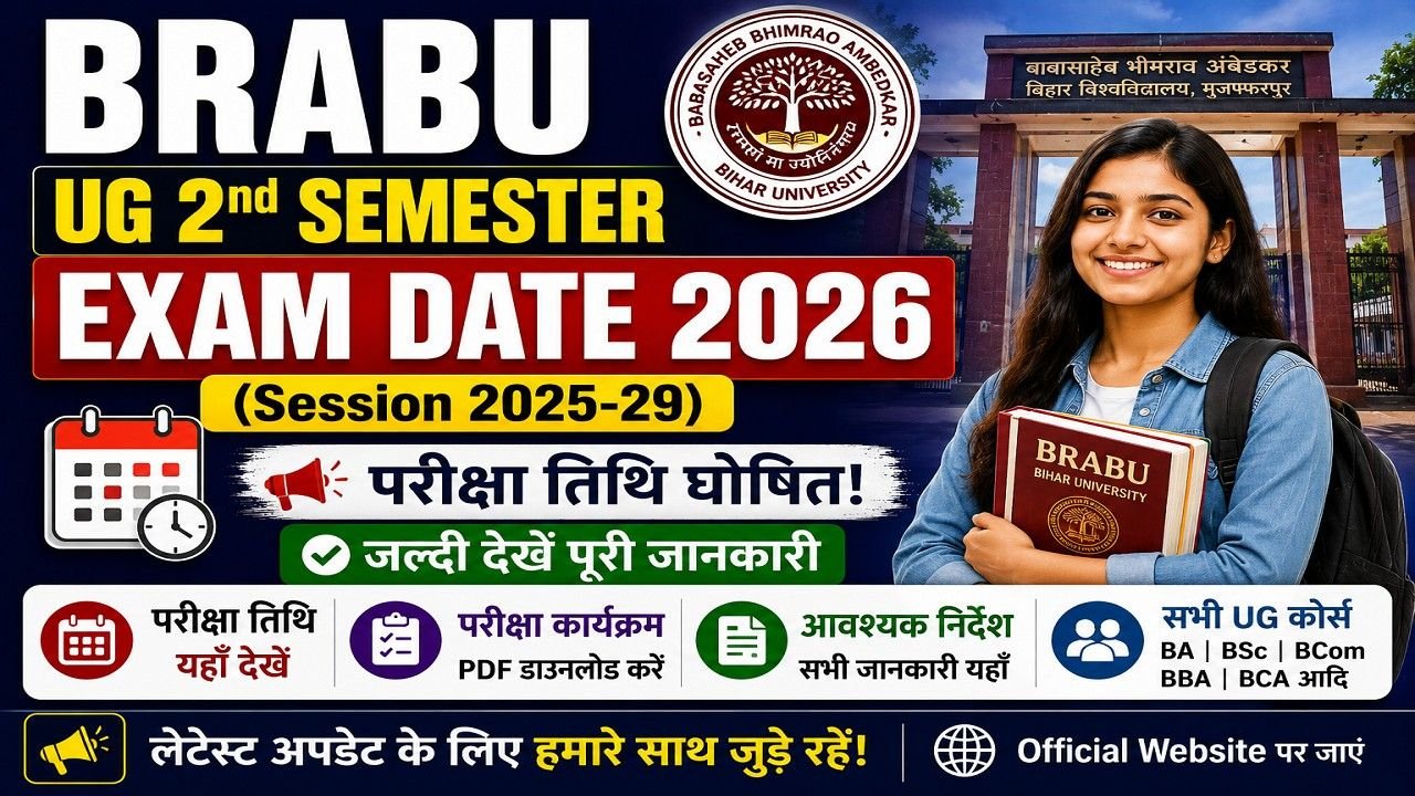 BRABU UG 2nd Semester Exam Date 2026