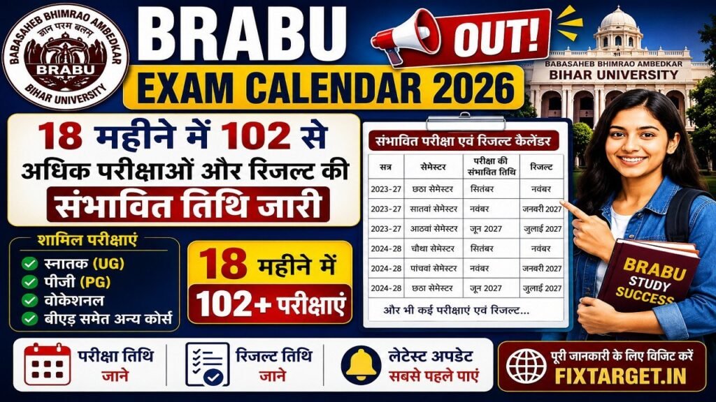 BRABU Exam Calendar 2026