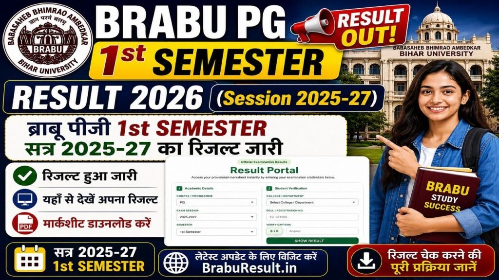BRABU PG 1st Semester Result 2026