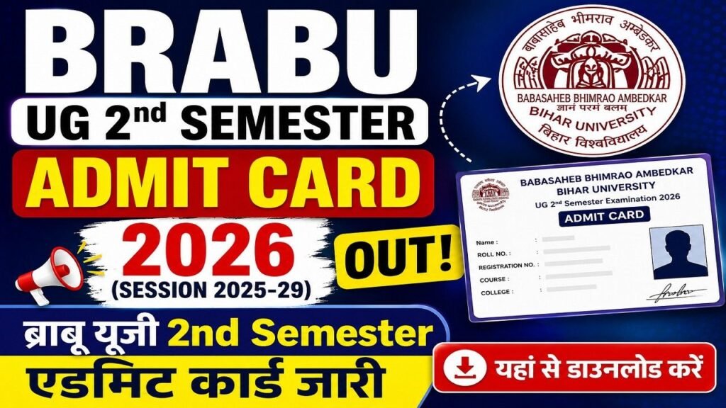 BRABU UG 2nd Semester Admit Card 2026
