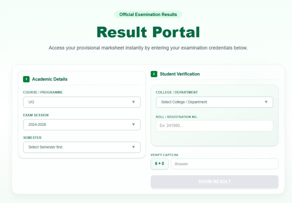 BRABU UG 3rd Semester Result 2024-28