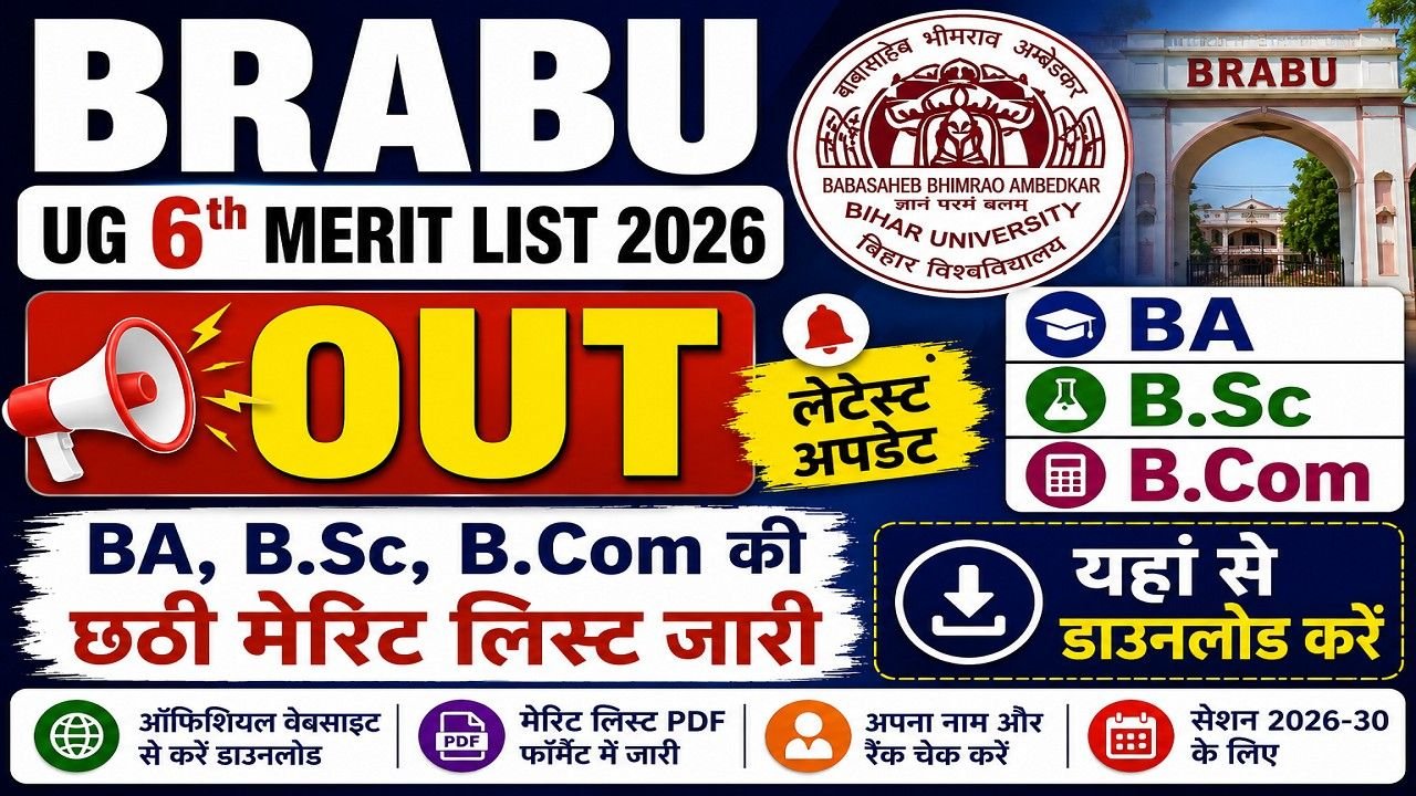 BRABU UG 6th Merit List 2026