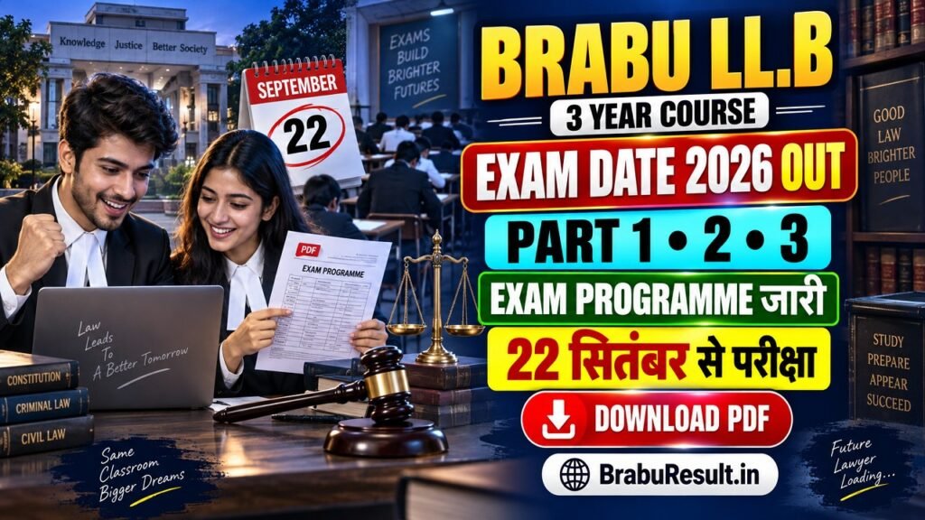 BRABU LL.B 3 Year Exam Date 2026