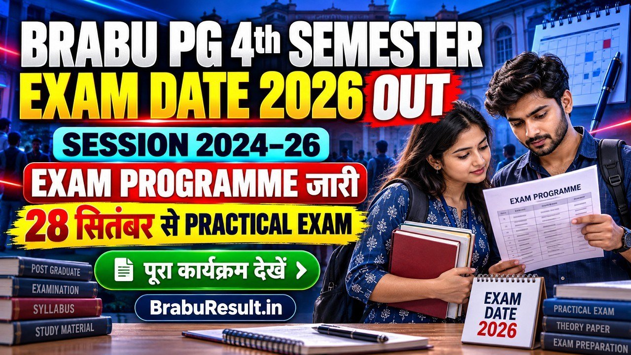 BRABU PG 4th Semester Exam Date 2026