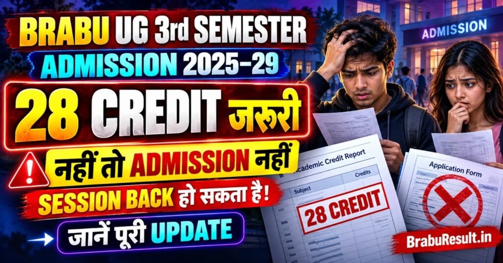 BRABU UG 3rd Semester Admission 2025-29