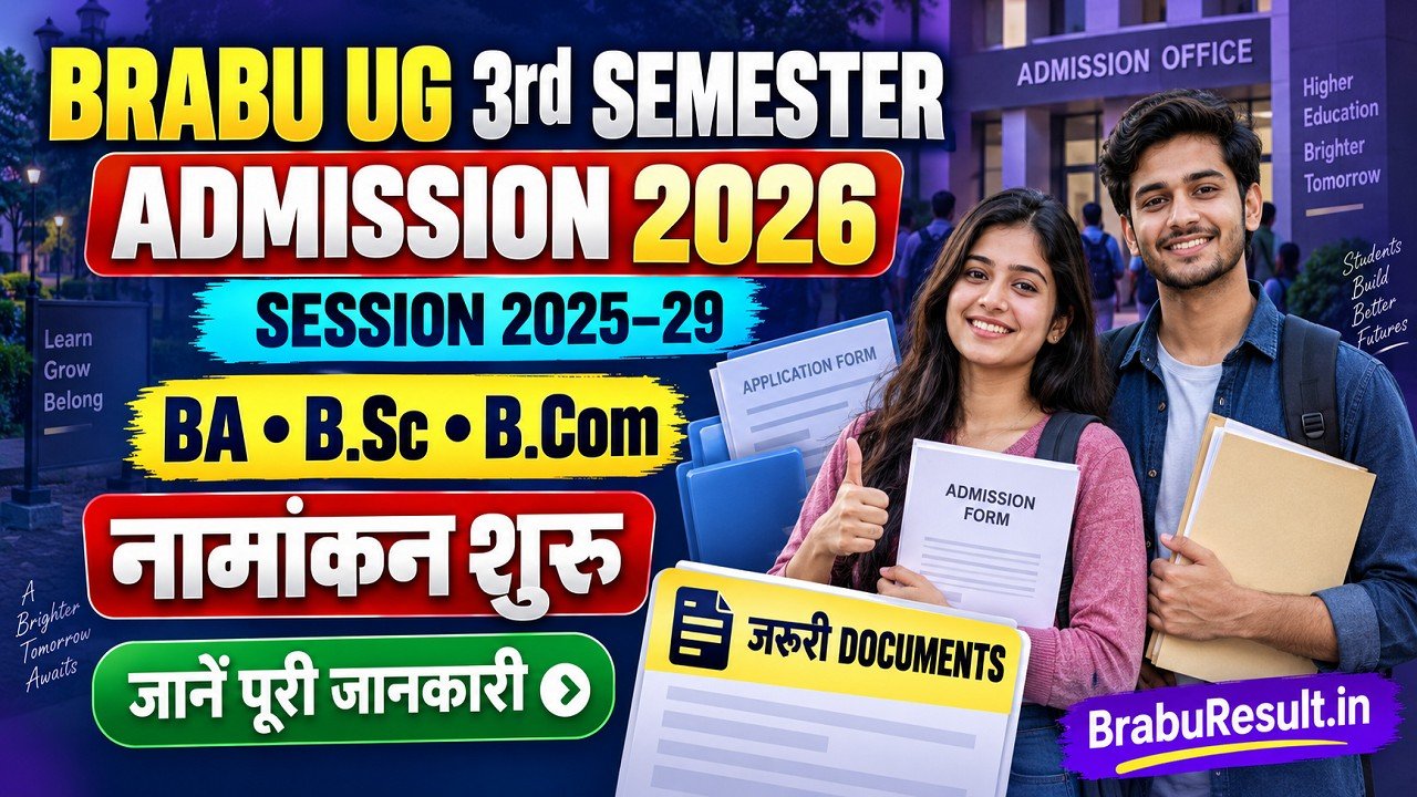BRABU UG 3rd Semester Admission 2026