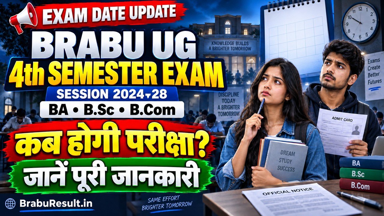 BRABU UG 4th Semester Exam 2024-28 कब होगा