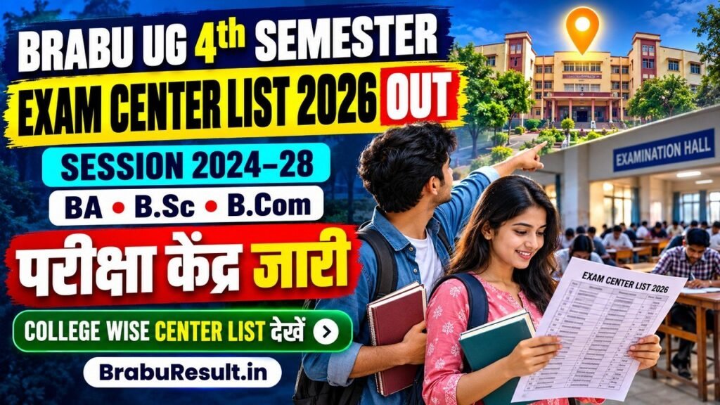 BRABU UG 4th Semester Exam Center List 2026