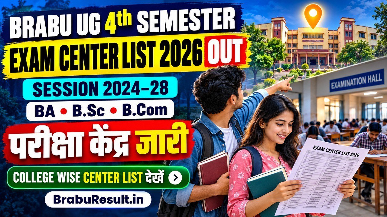 BRABU UG 4th Semester Exam Center List 2026