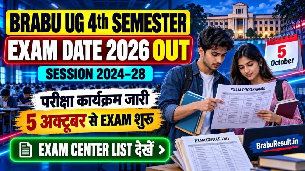 BRABU UG 4th Semester Exam Date 2026