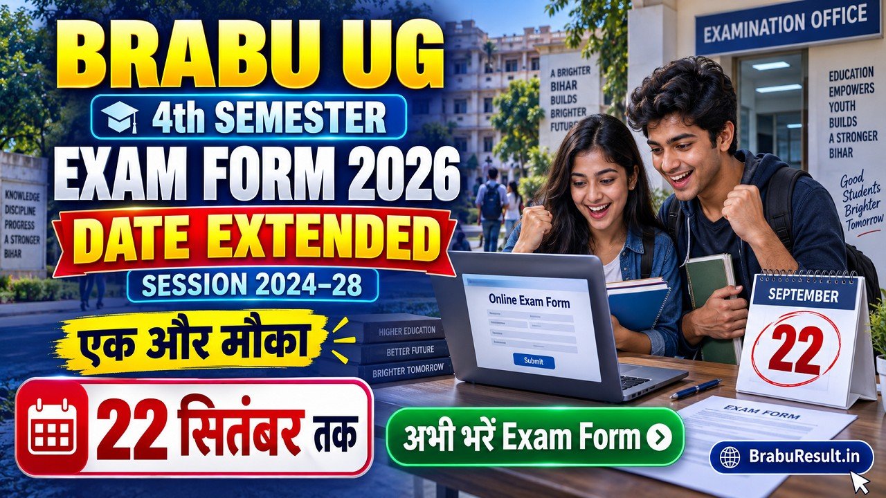 BRABU UG 4th Semester Exam Form 2026 Date Extended