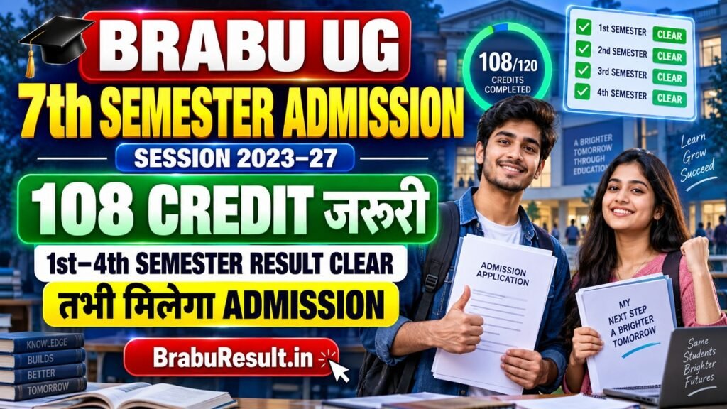 BRABU UG 7th Semester Admission 2023-27 Eligibility