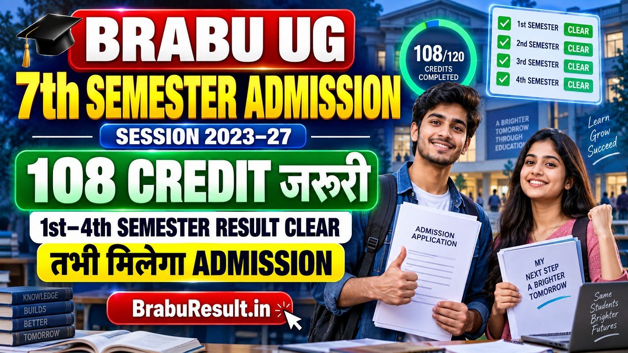 BRABU UG 7th Semester Admission 2023-27 Eligibility