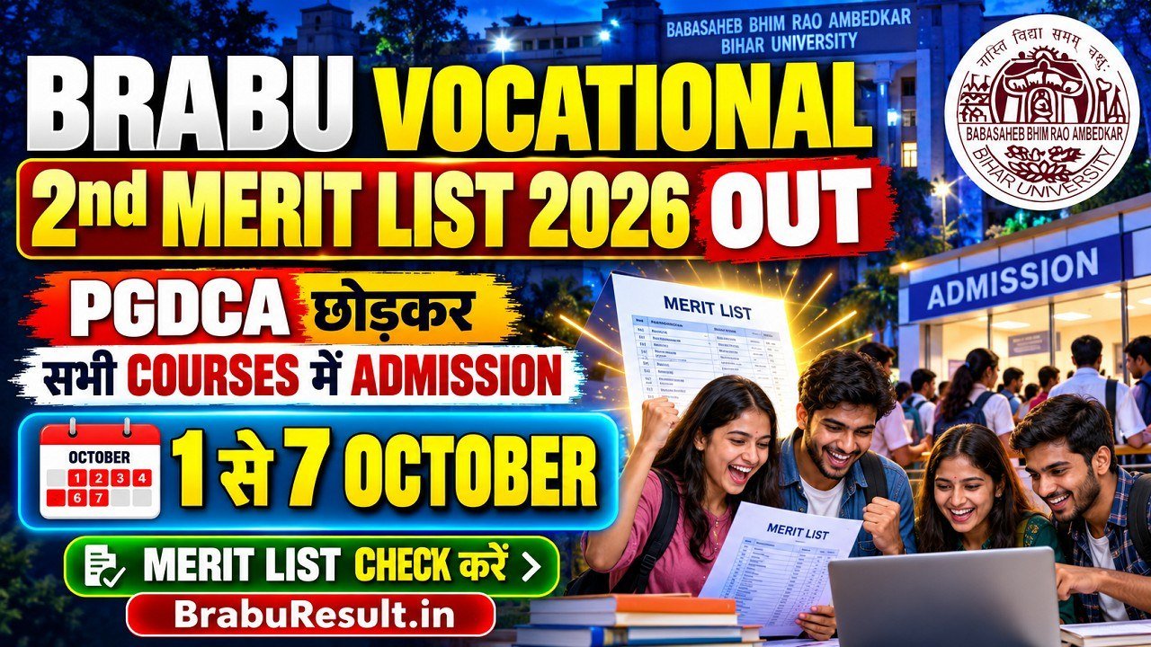 BRABU Vocational 2nd Merit List 2026
