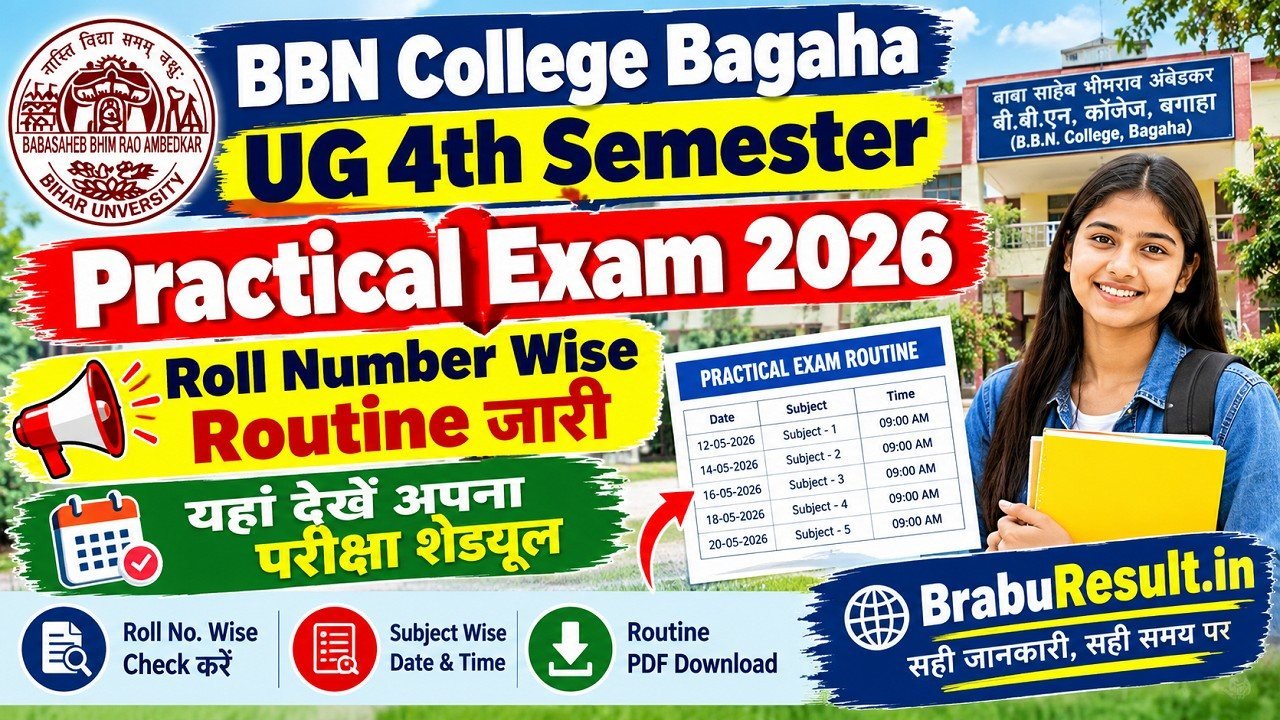 BBN College Bagaha UG 4th Semester Practical Exam 2026