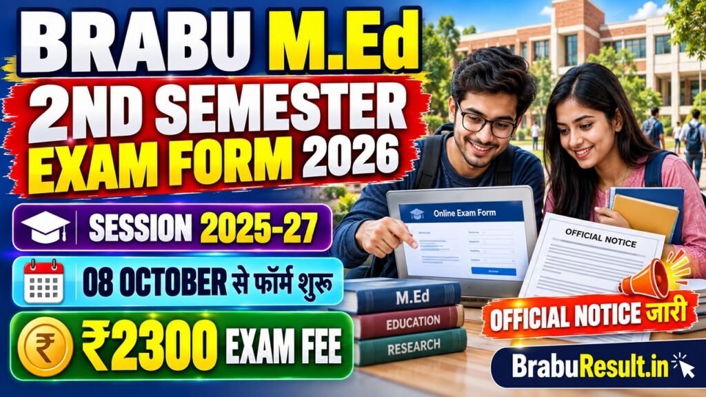 BRABU M.Ed 2nd Semester Exam Form 2026