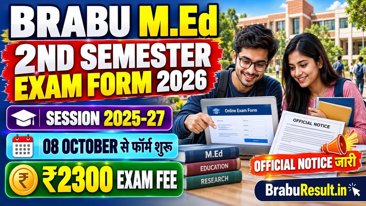 BRABU M.Ed 2nd Semester Exam Form 2026