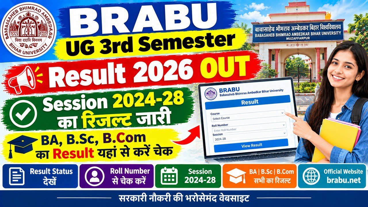 BRABU UG 3rd Semester Result 2026
