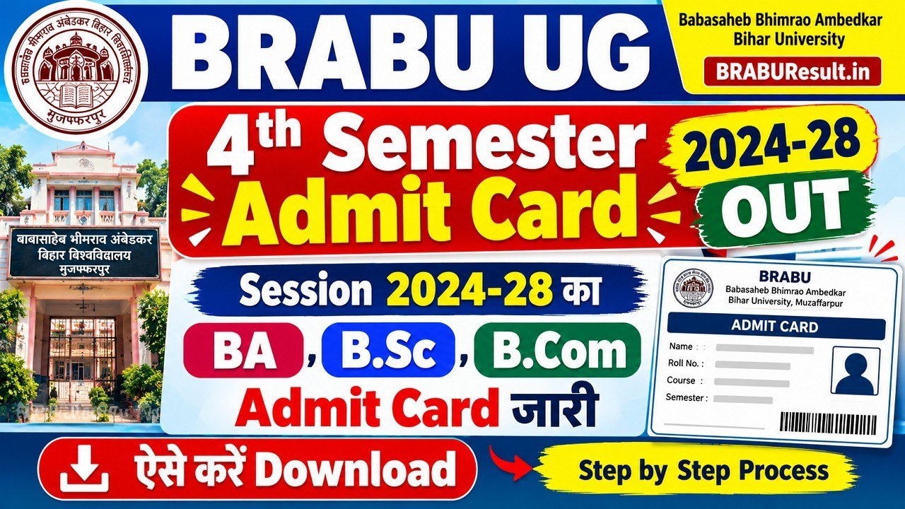 BRABU UG 4th Semester Admit Card 2024-28